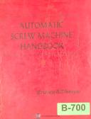 Brown & Sharpe-Brown & Sharpe No. 2, 2G Automatic Screw Repair Parts Manual-#2-#2G-No. 2-04